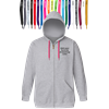 CUSTOM DRAWSTRING ZIP-UP HOODIE HEATHER GREY 2 EXTRA LARGE SOLID