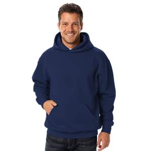 ADULT FLEECE PULL OVER HOODIE NAVY 2 EXTRA LARGE SOLID
