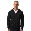 ADULT FLEECE ZIP FRONT HOODIE BLACK 2 EXTRA LARGE SOLID