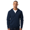 ADULT FLEECE ZIP FRONT HOODIE NAVY 2 EXTRA LARGE SOLID