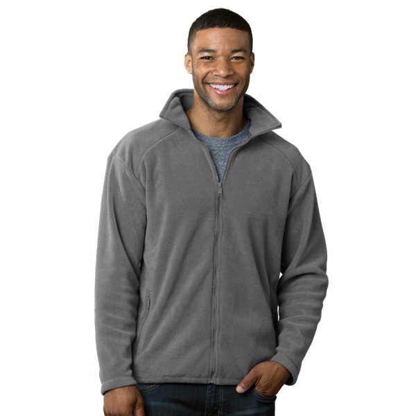 9951-GRE-S-SOLID|BG9951|Men's Micro Fleece Full Zip Jacket