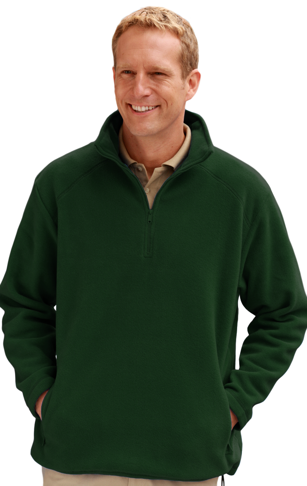 9952-HUN-XS-SOLID|BG9952|Men's Micro Fleece Zip Pullover