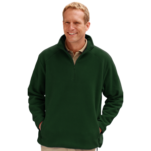 ADULT POLAR FLEECE L/S 1/2 ZIP PULLOVER  -  HUNTER 2 EXTRA LARGE SOLID