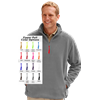 CUSTOM ZIPPER PULL POLAR FLEECE  L/S 1/2 ZIP PULLOVER GREY 2 EXTRA LARGE SOLID