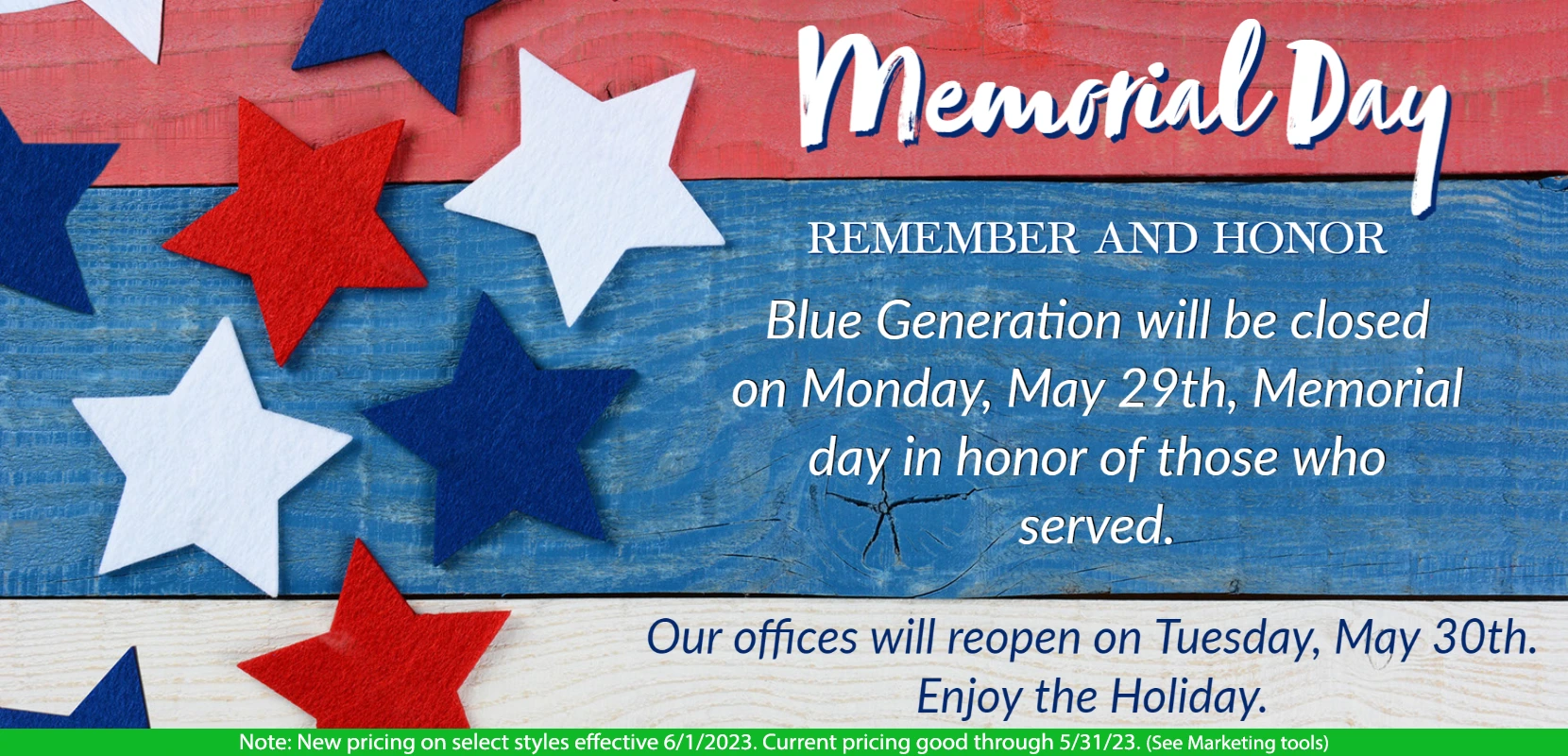 Happy Memorial Day Weekend!