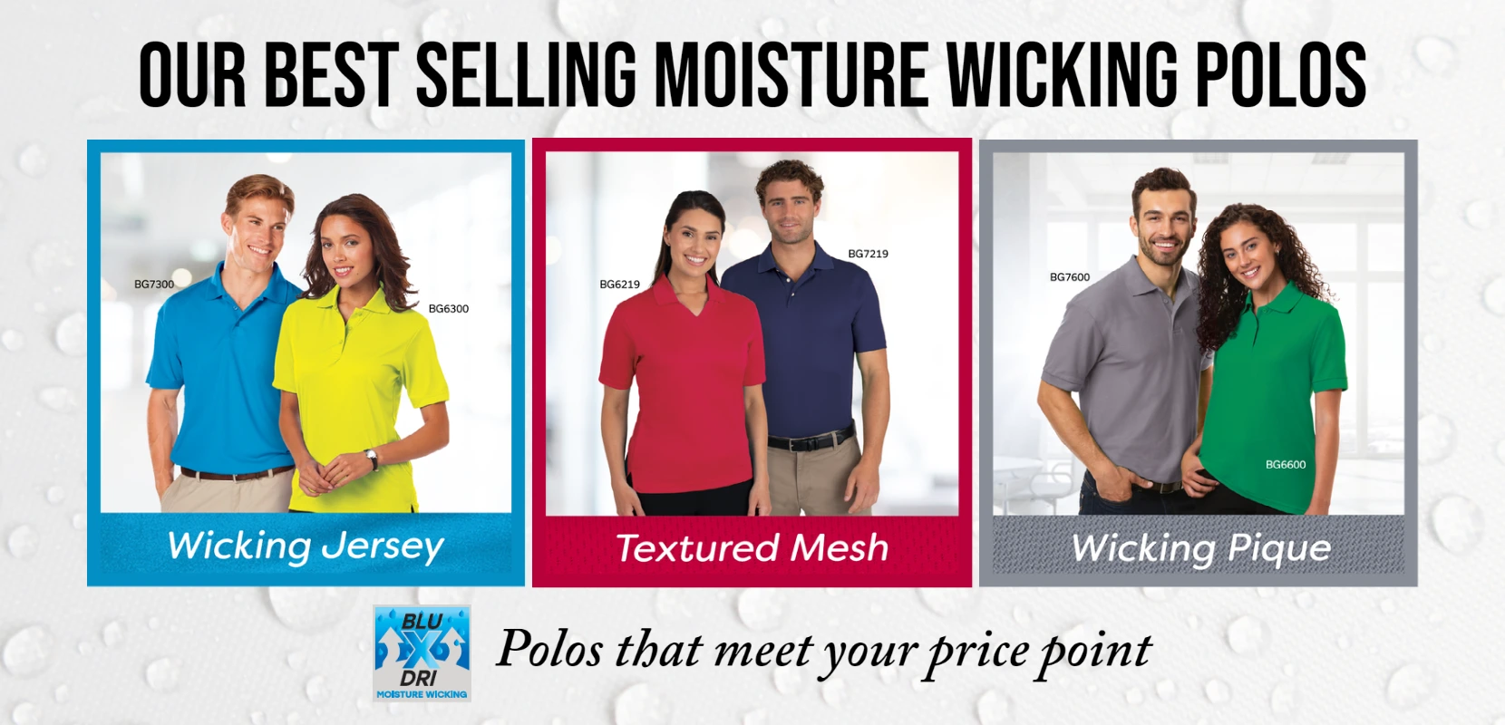 Our Best Selling Moisture Wicking Polos